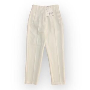 Zara NWT White High-Rise Dress Pants Size S